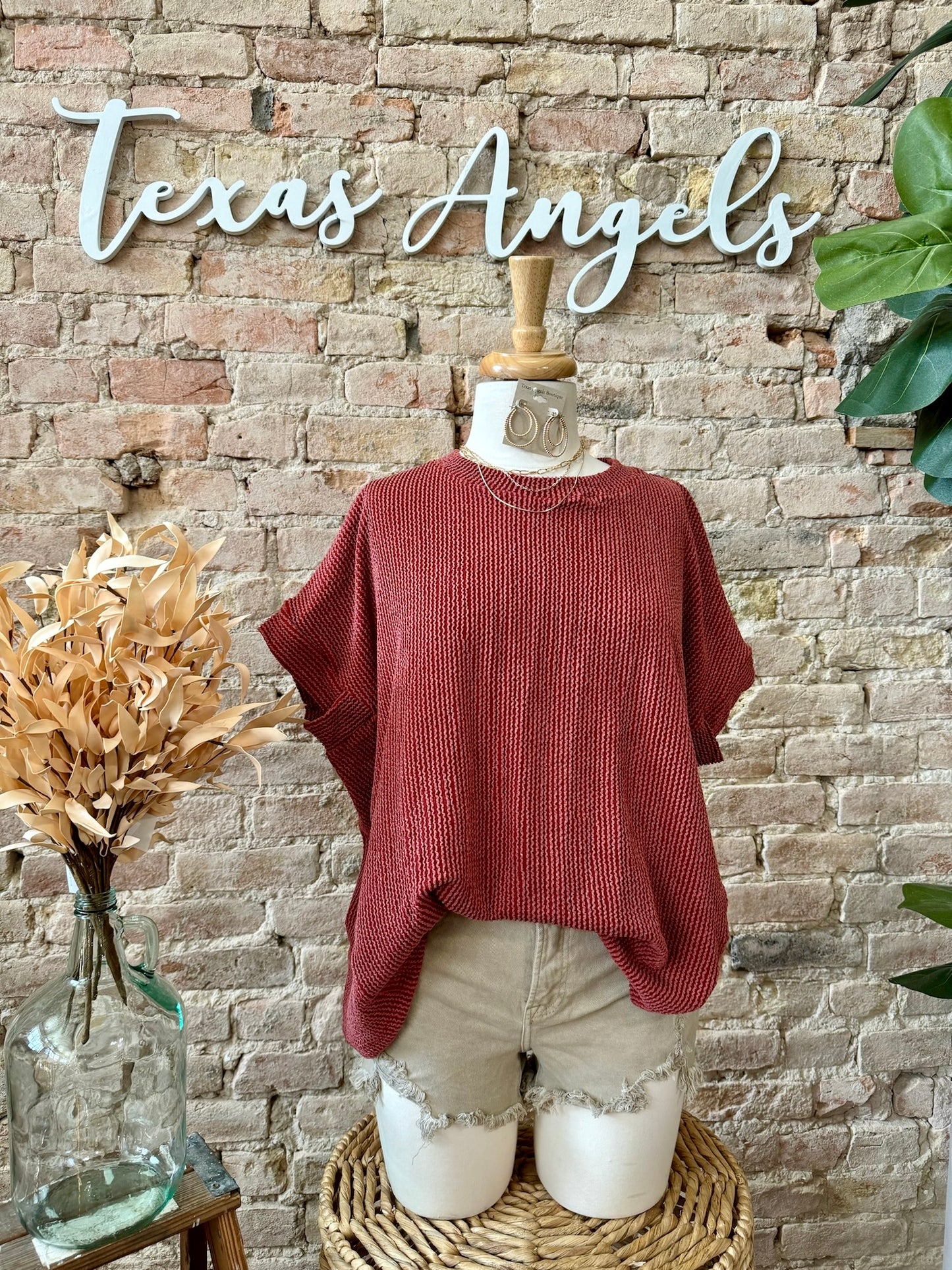 Transitioning Into Fall Rust Top