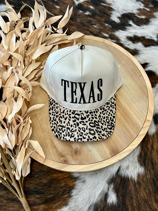 Texas Black Embroidered Trucker Hat