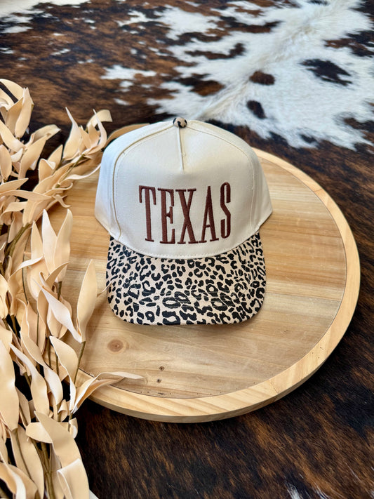 Texas Brown Embroidered Trucker Hat