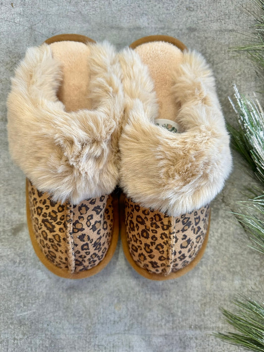 Leopard Print House Slippers