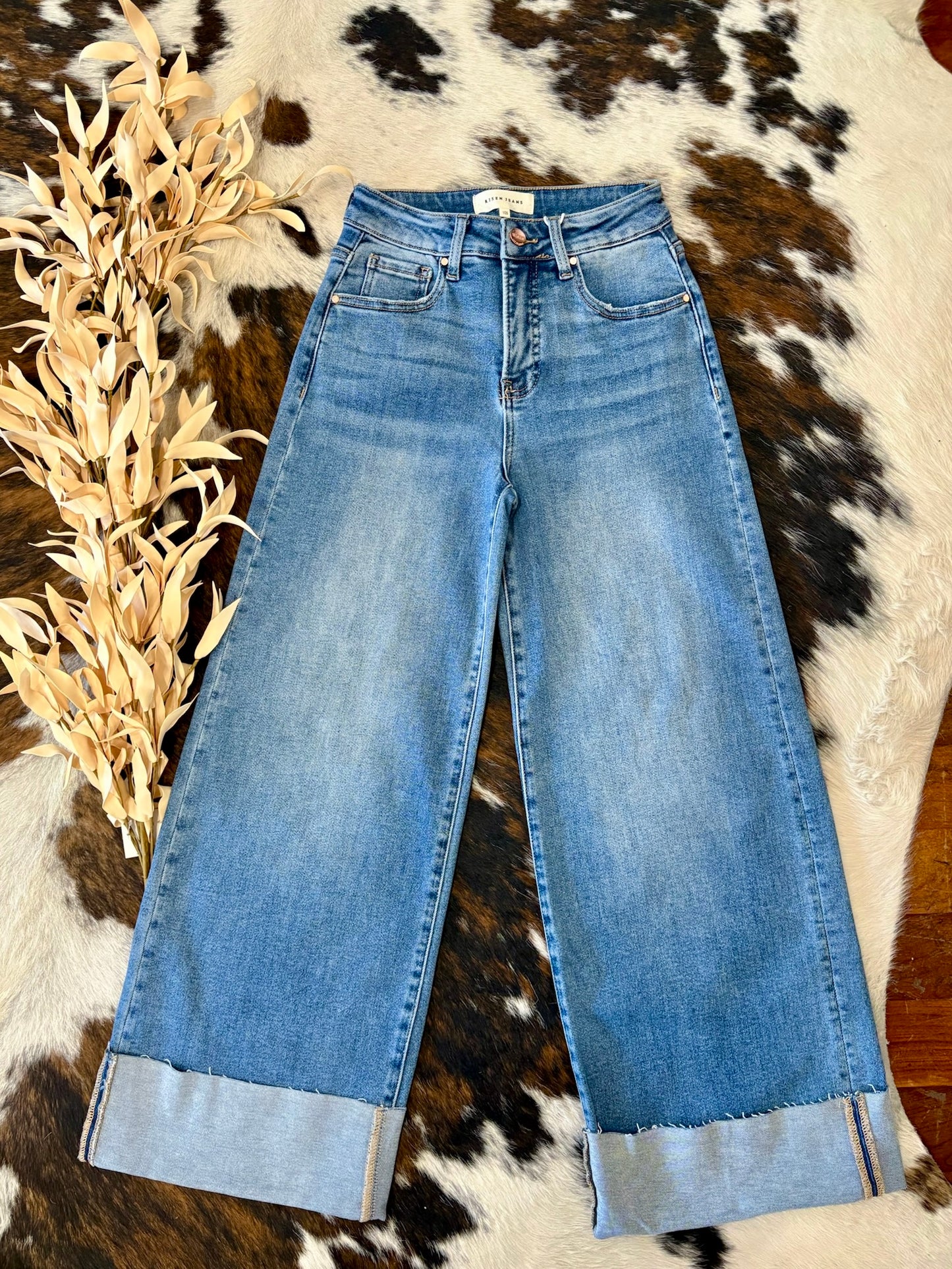 When The Stars Come Out Wide Leg Risen Jeans