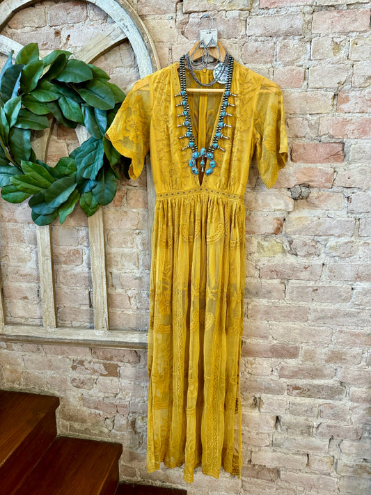 Be There In Ten Mustard Maxi