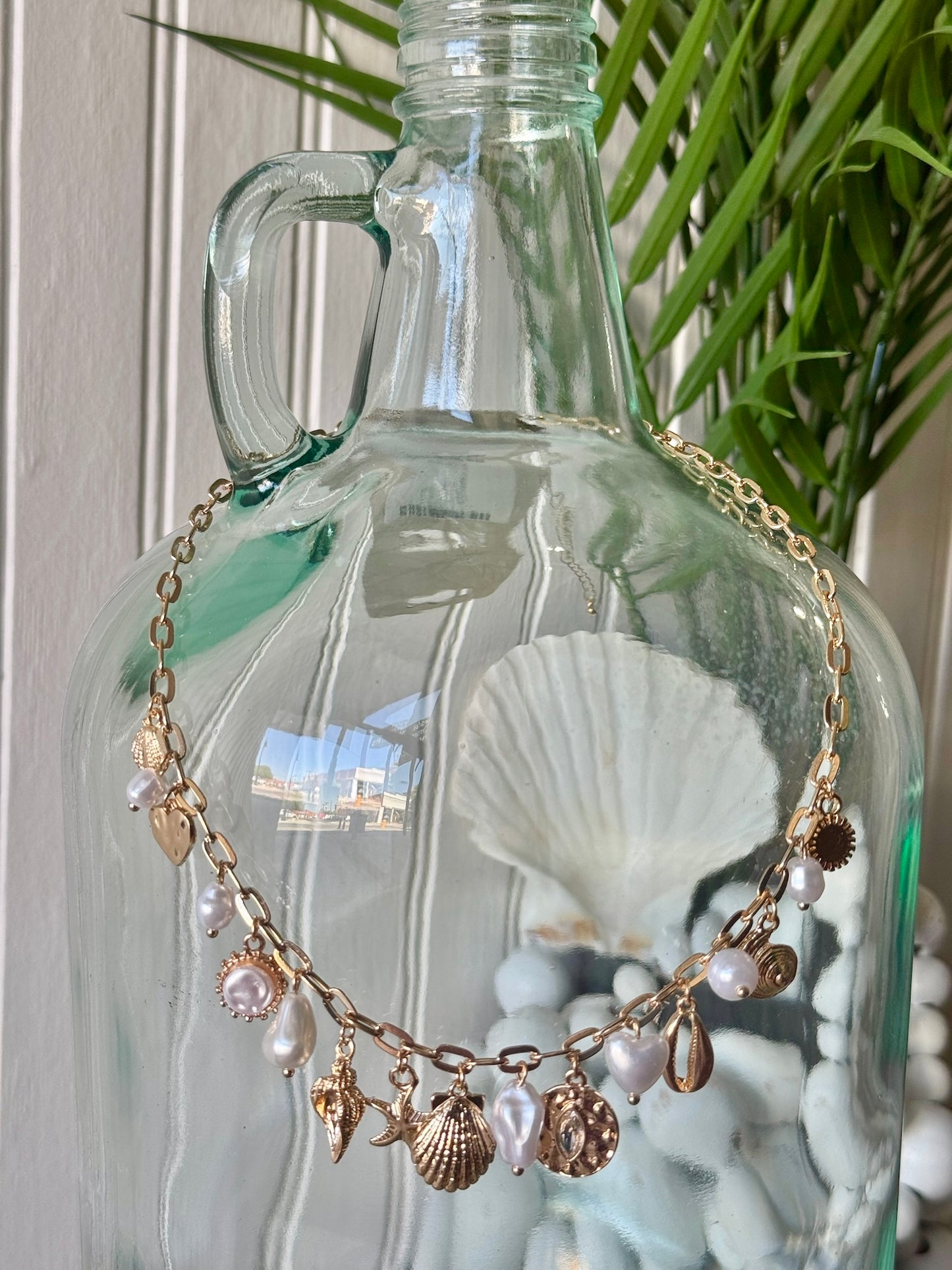 Gold Dainty Rhinestone Necklace