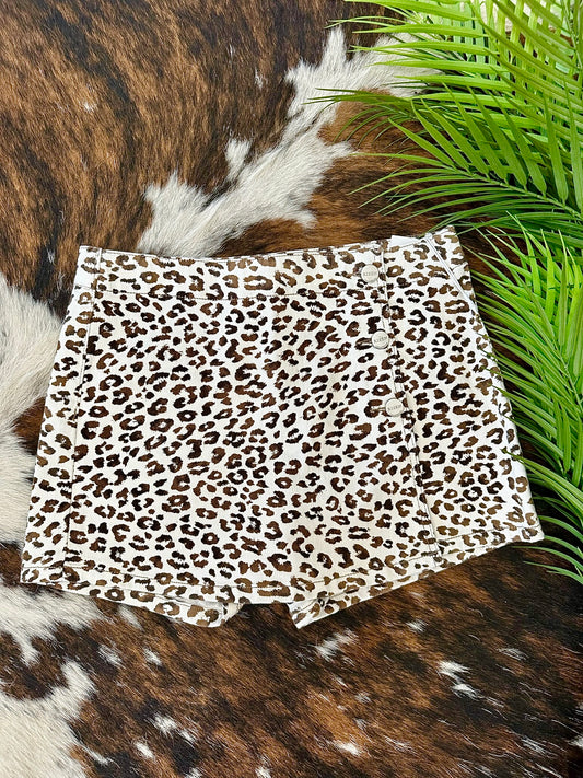 Wild One Leopard Print Risen Skort