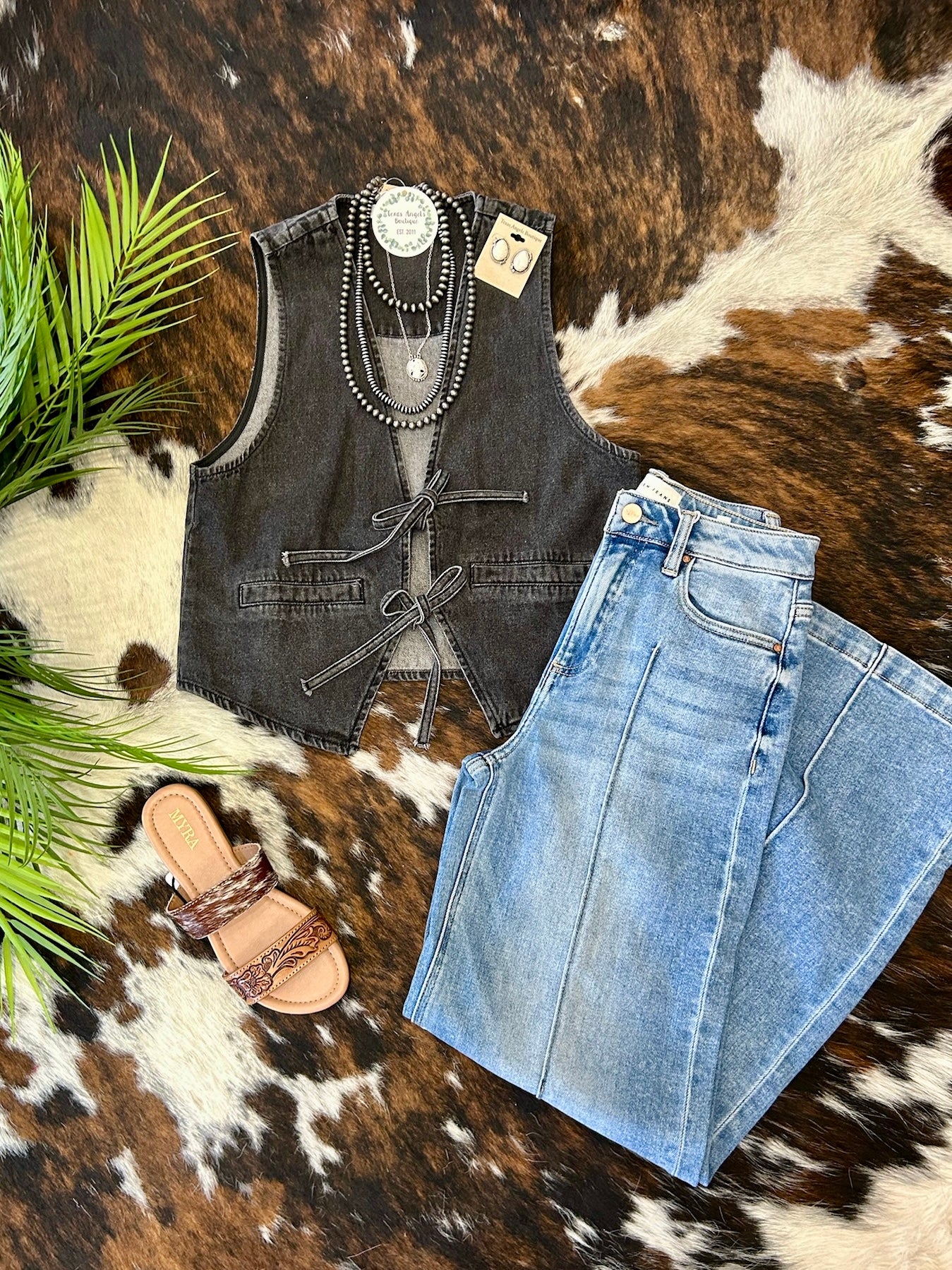 Don’t Be Jealous Black Denim Vest