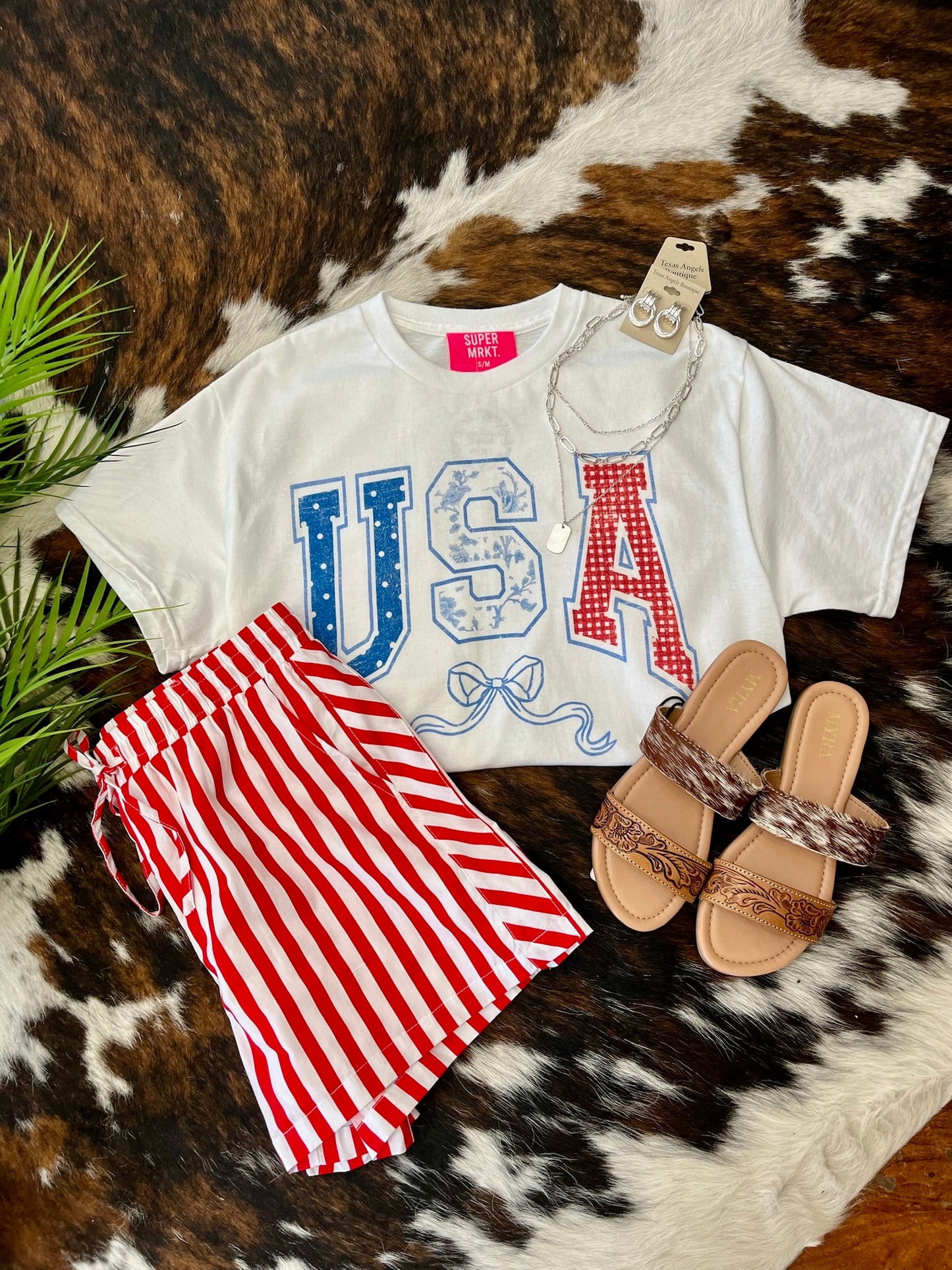 Sure Of It Red Striped Shorts