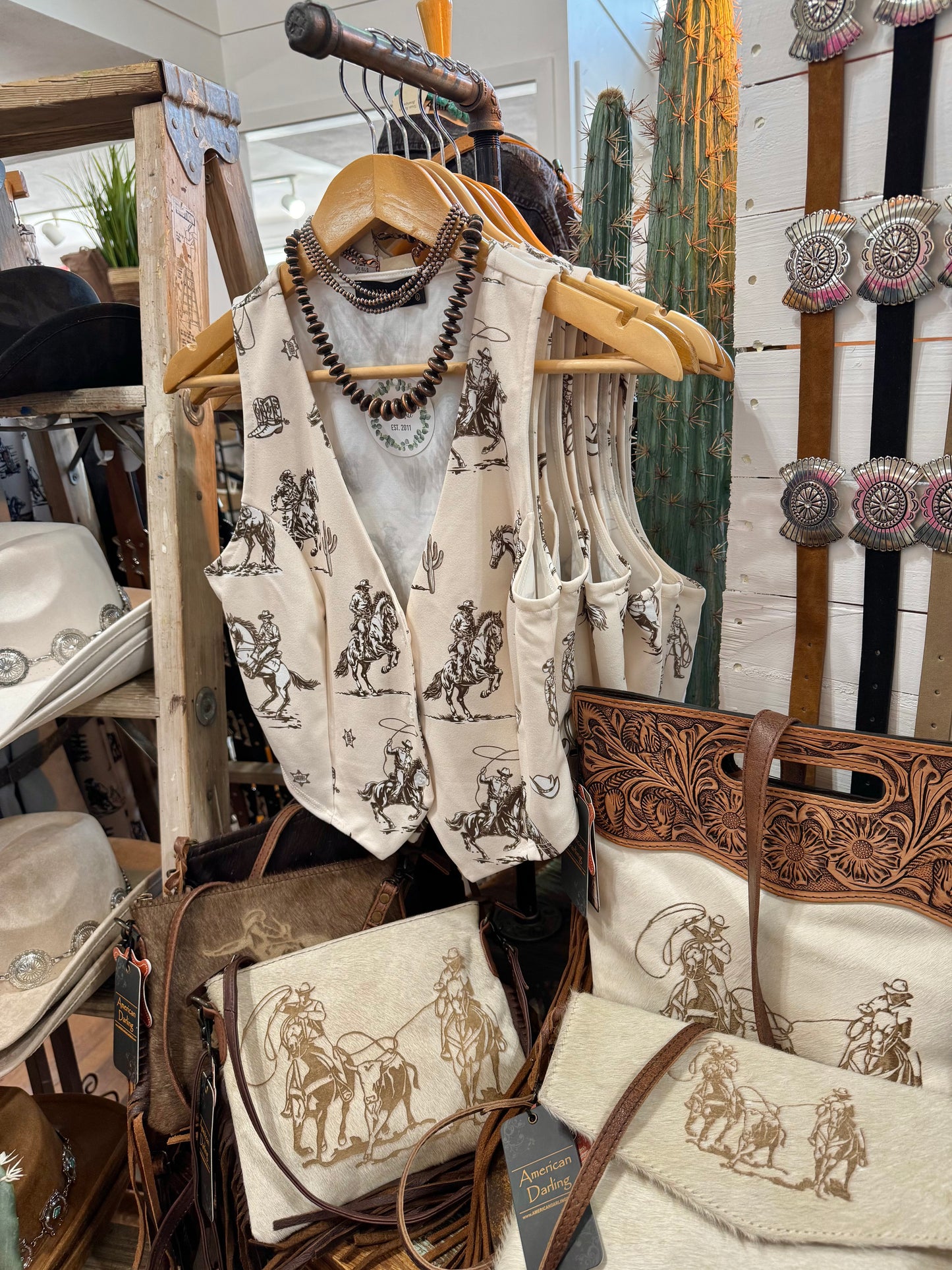 RESTOCK Stockyards Ivory Western Vest