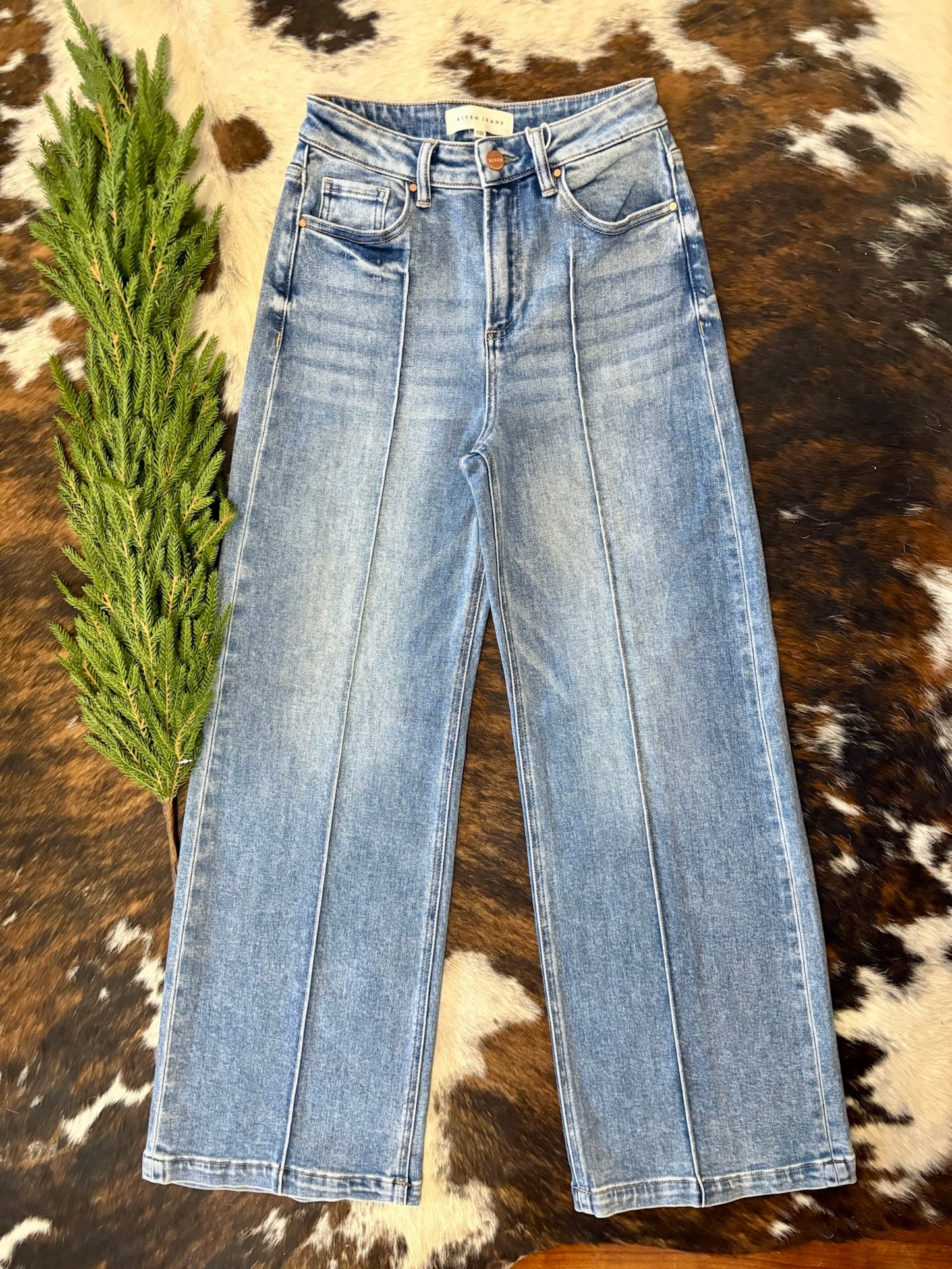 RESTOCK Raise Them Right Wide Leg Risen Jeans