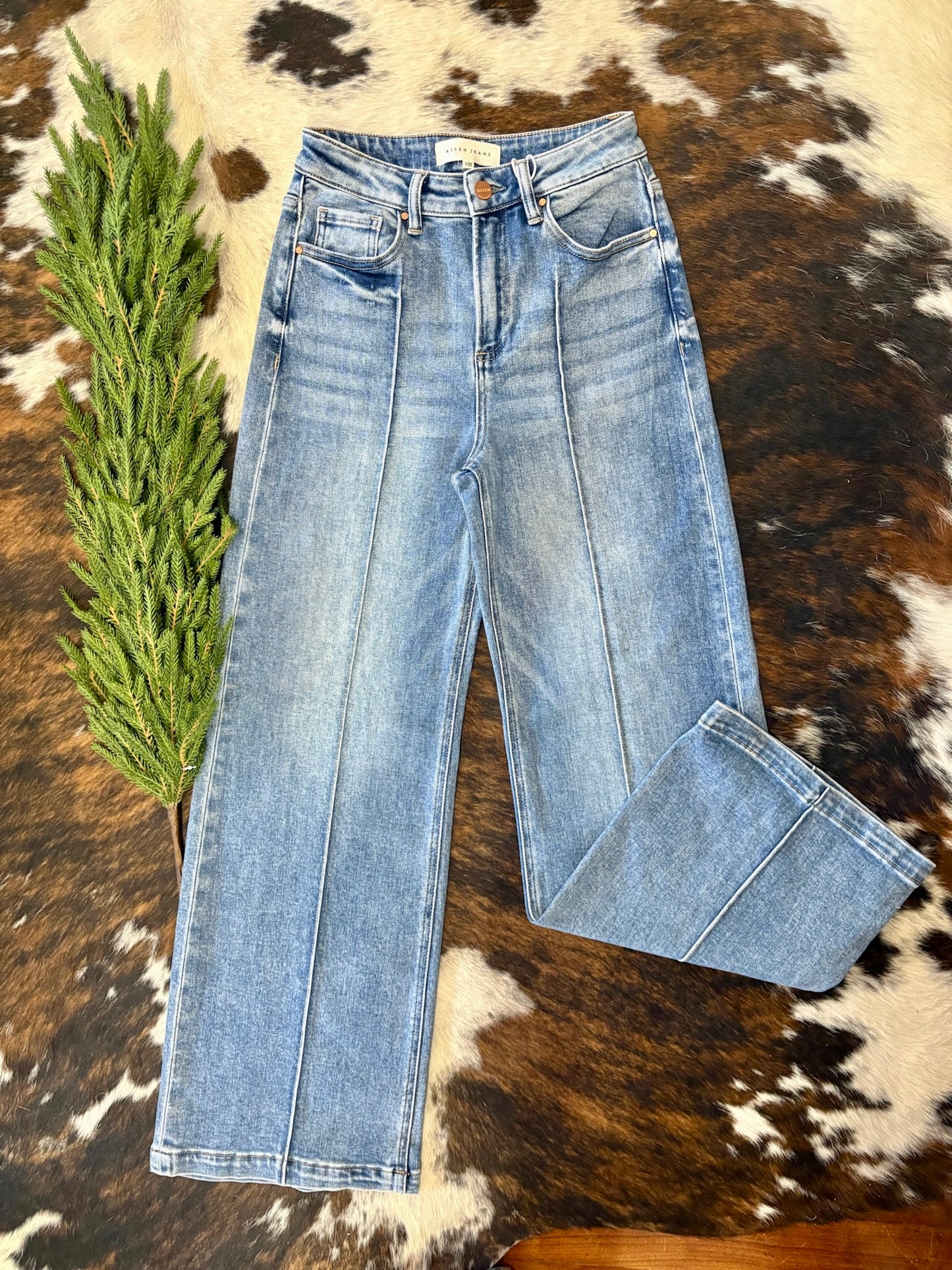 RESTOCK Raise Them Right Wide Leg Risen Jeans