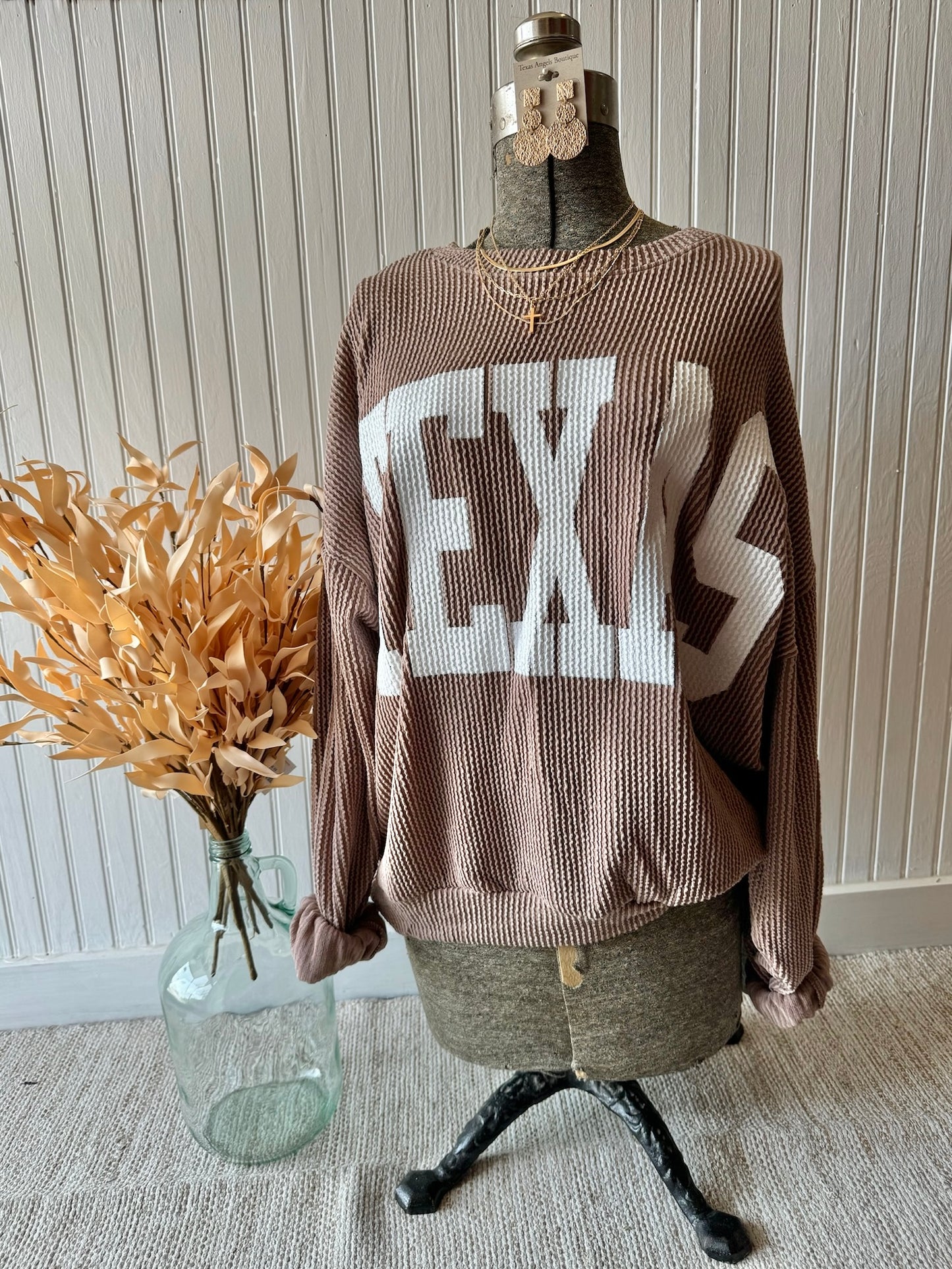 RESTOCK Mocha Texas Pullover