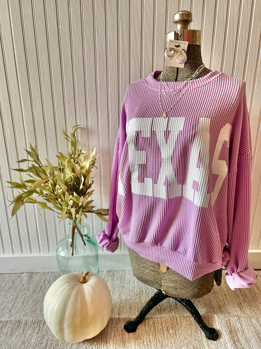 Lavender Texas Pullover