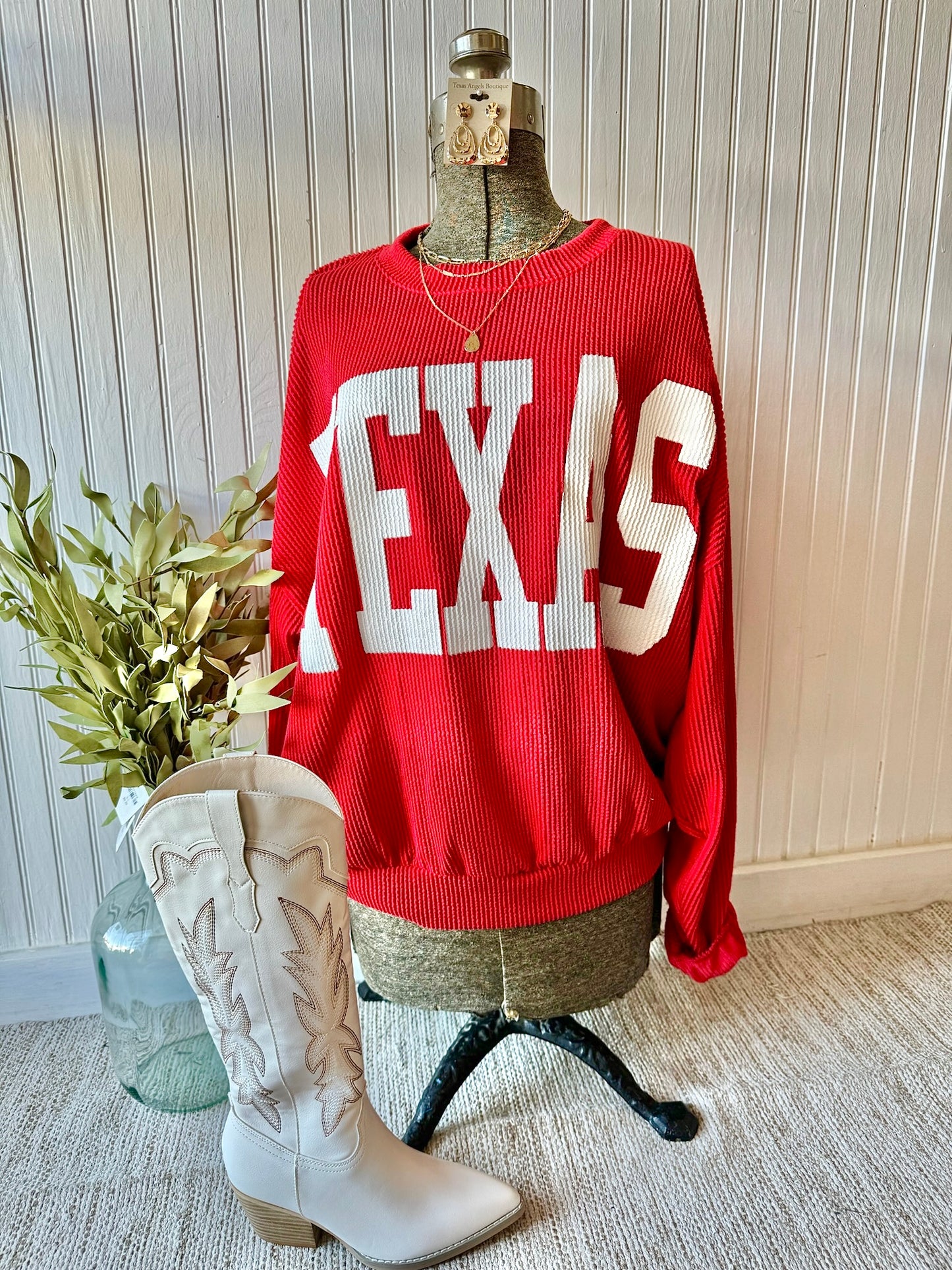 Red Texas Pullover