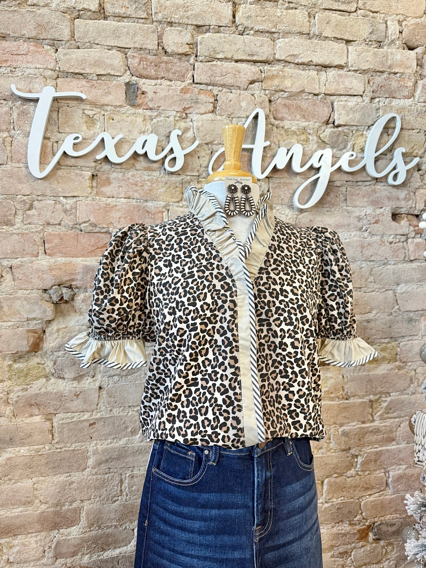 Leave It To Me Leopard Print Blouse