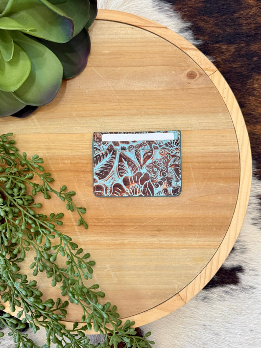 MYRA Tooled Leather Card Holder