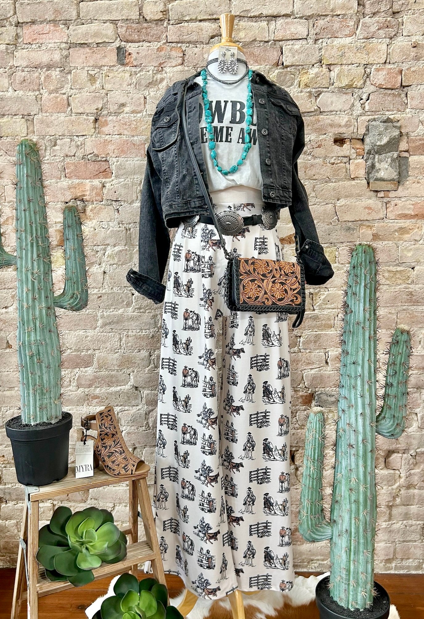 Saddle Up Western Printed Pants