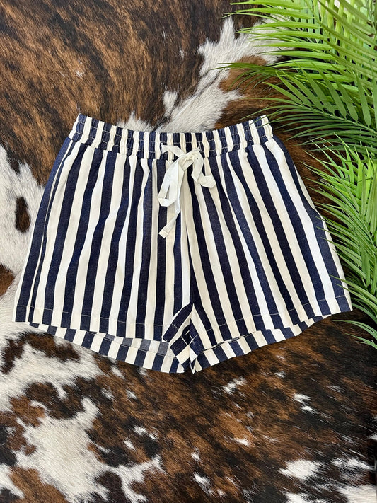 Stars & Stripes Navy Striped Shorts