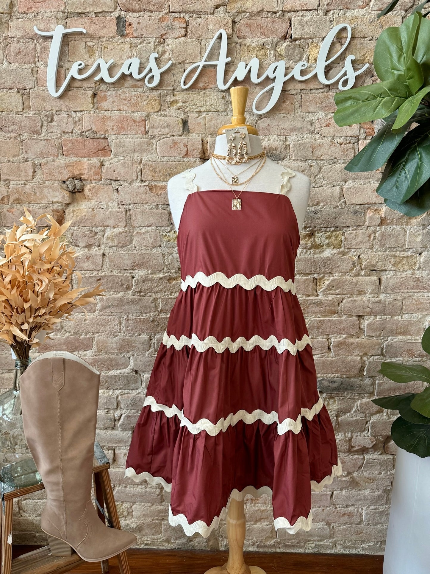 All Dolled Up Rust Dress