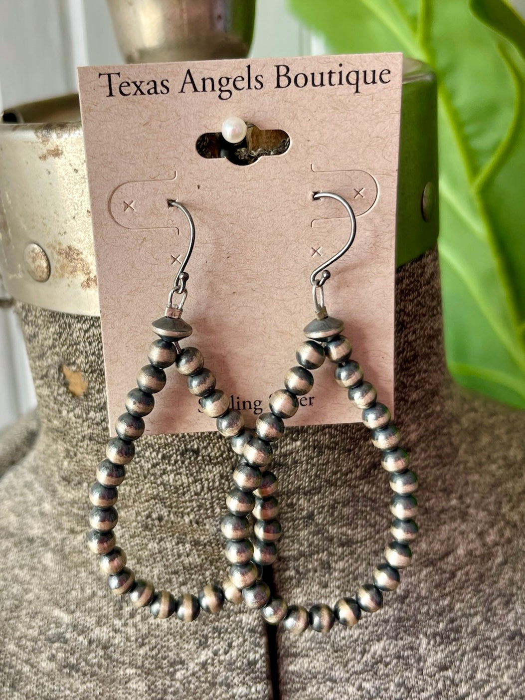 Sterling Silver Navajo Pearls Earrings