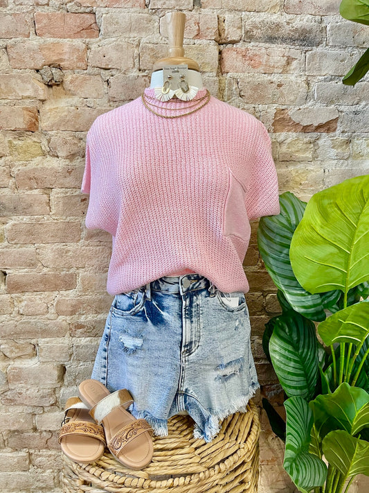 Good Time Pink Knit Top