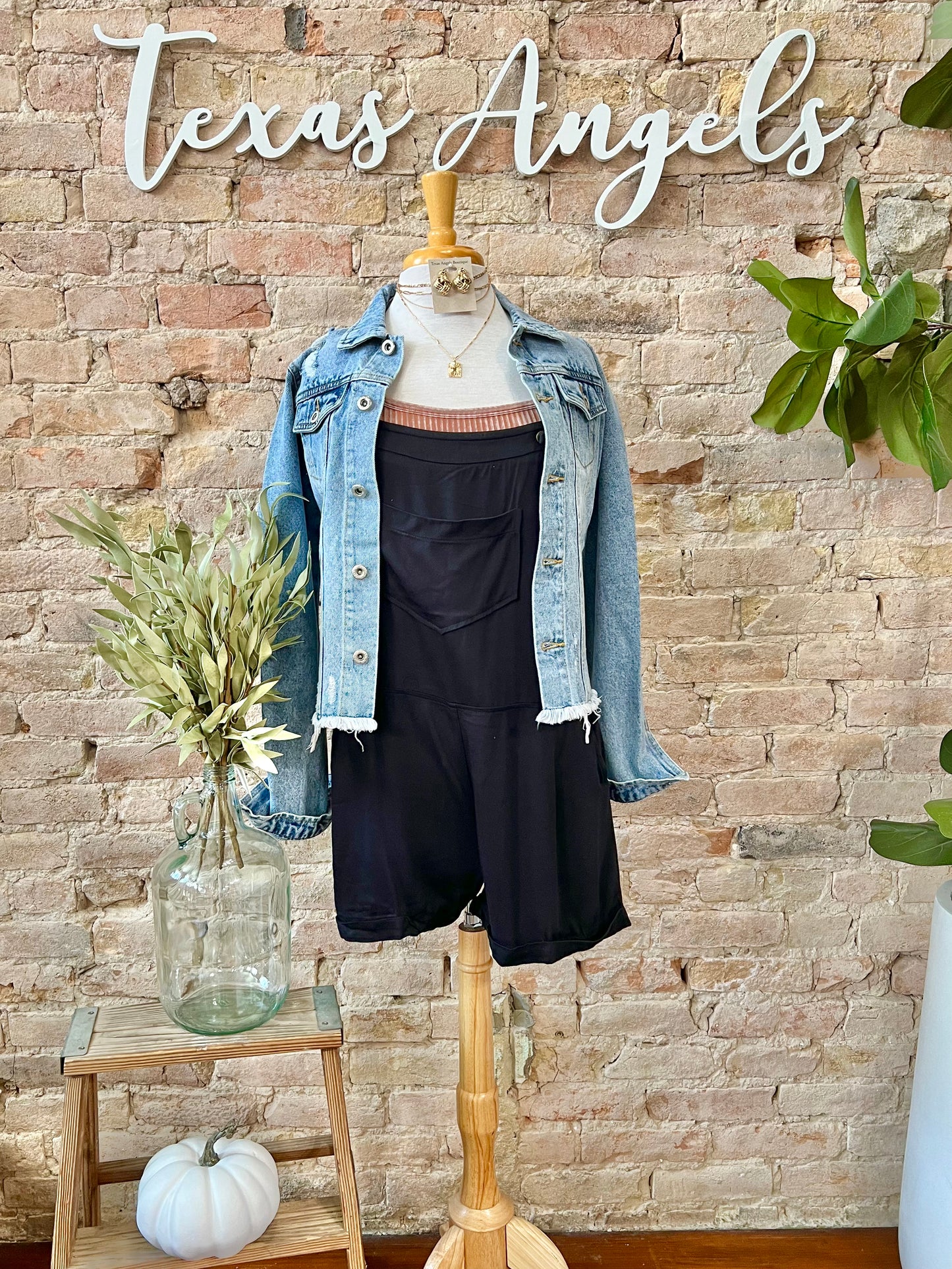 Let's Take A Road Trip Black Romper