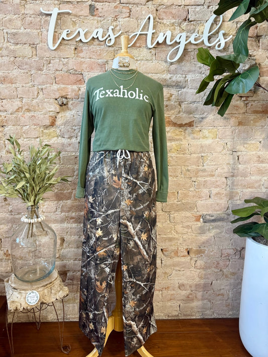 RESTOCK Cozy Cabin Green Camo Lounge Pants