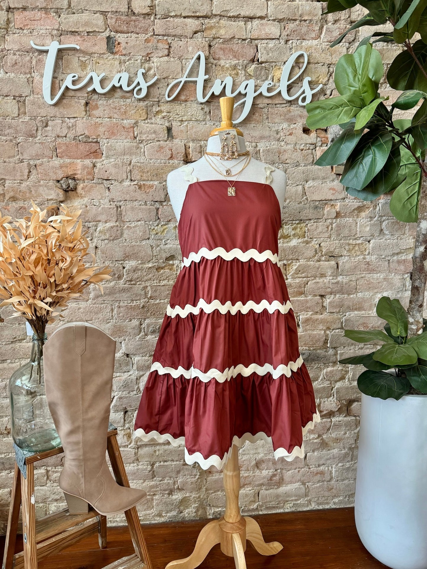 All Dolled Up Rust Dress