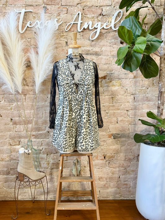 Perfect For You Light Leopard Print Romper