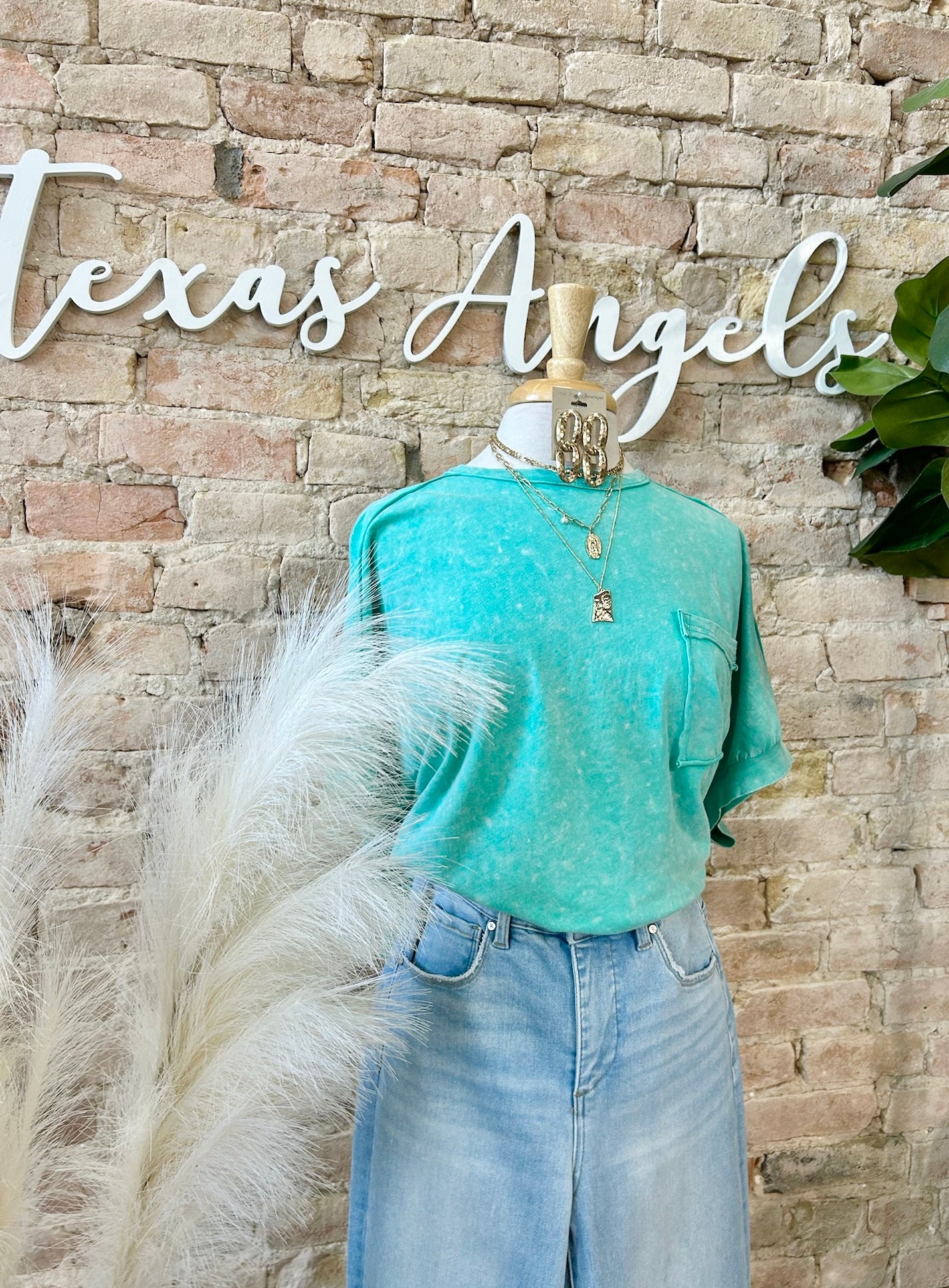 Comfy & Cute Oversized Aqua Top
