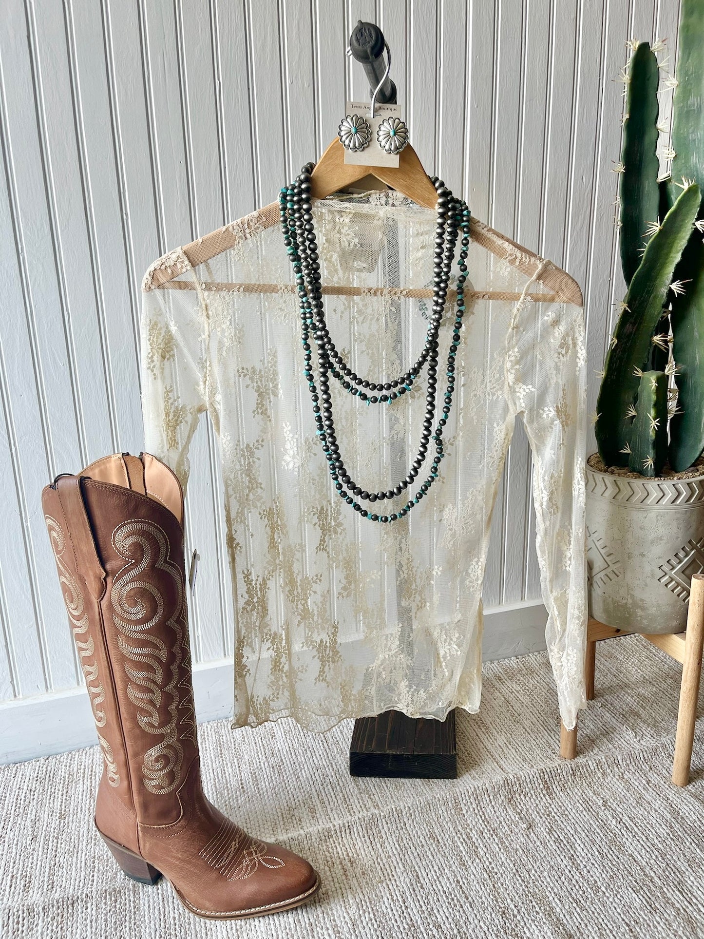 Lovely In Lace Cream Lace Top