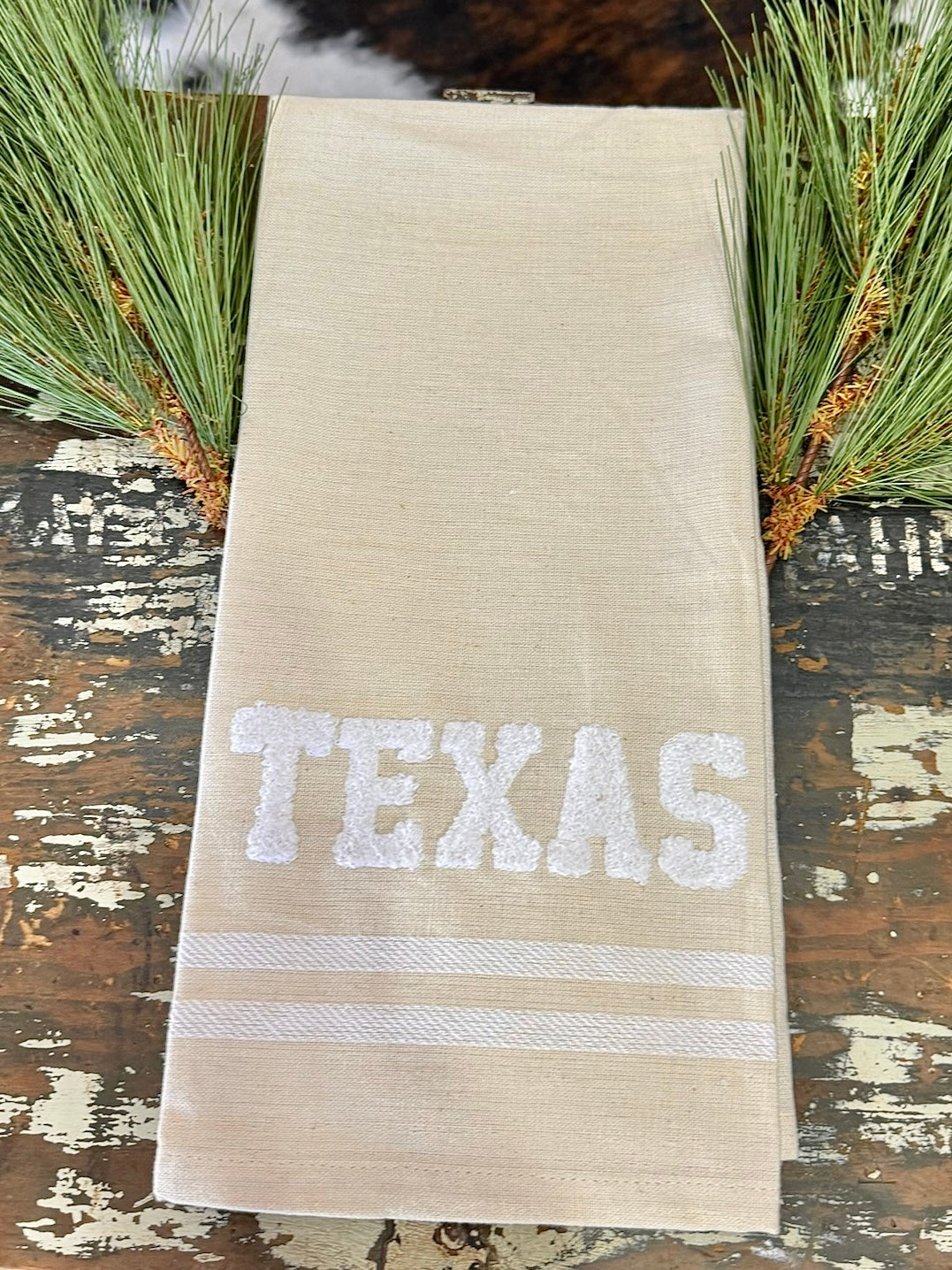 Embroidered Texas Hand Towel