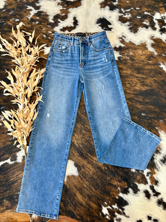When The Time Is Right Wide Leg Risen Jeans