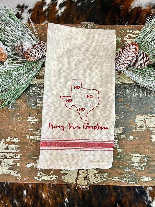 Merry Texas Christmas Hand Towel