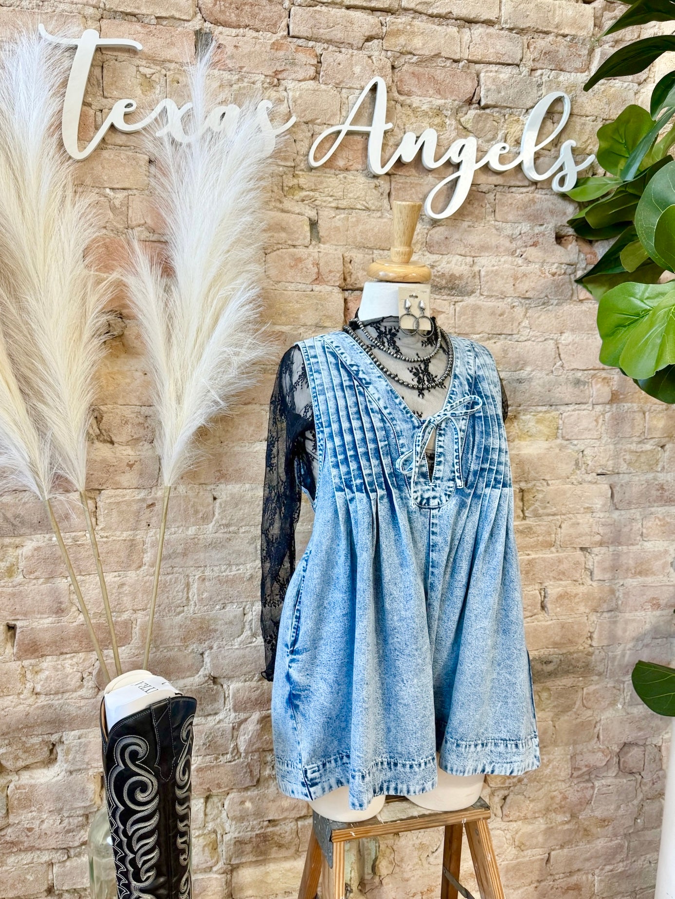 RESTOCK I Remember Everything Denim Romper