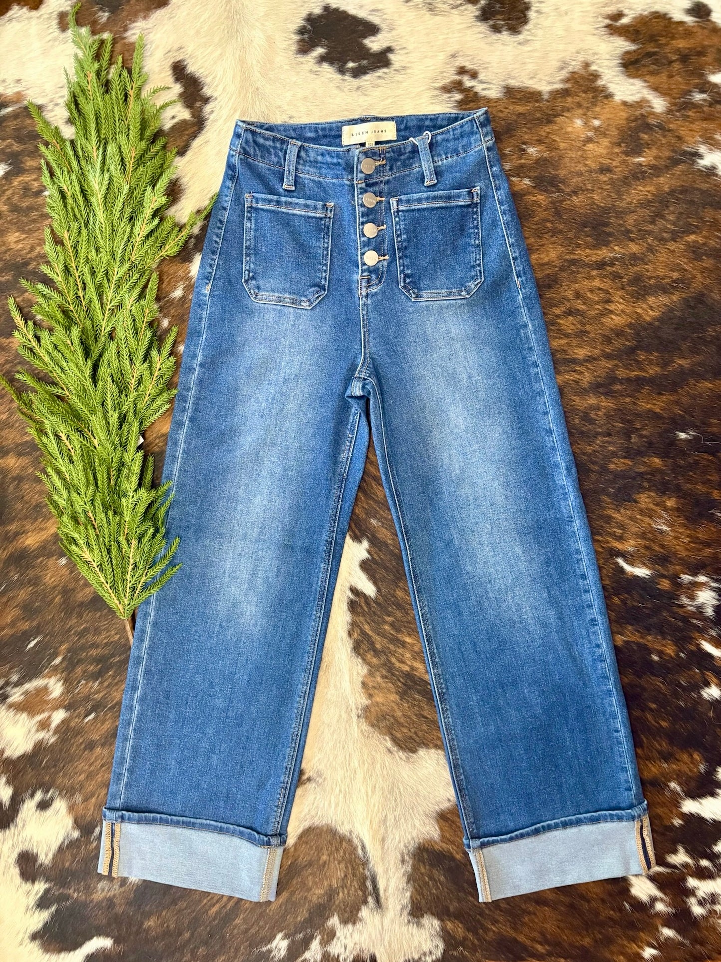 RESTOCK We Can Hope Wide Leg Risen Jeans