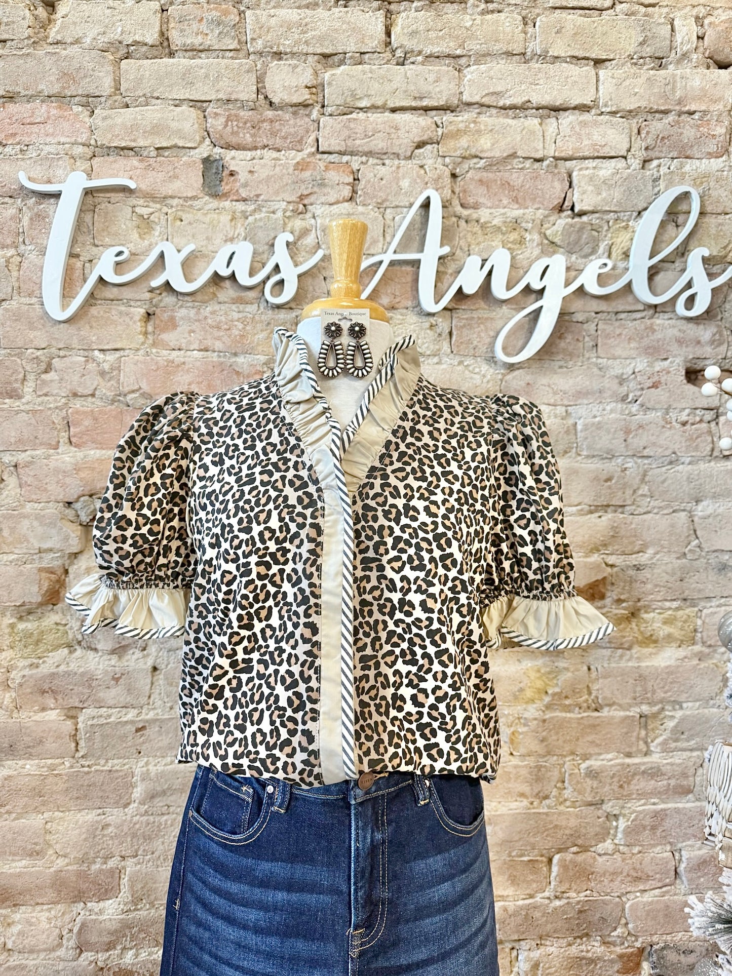 Leave It To Me Leopard Print Blouse