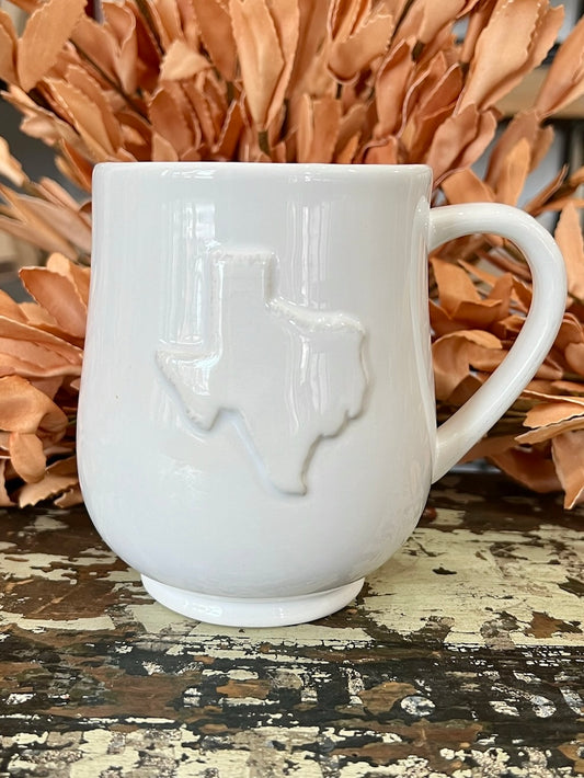 White Texas Coffee Mug