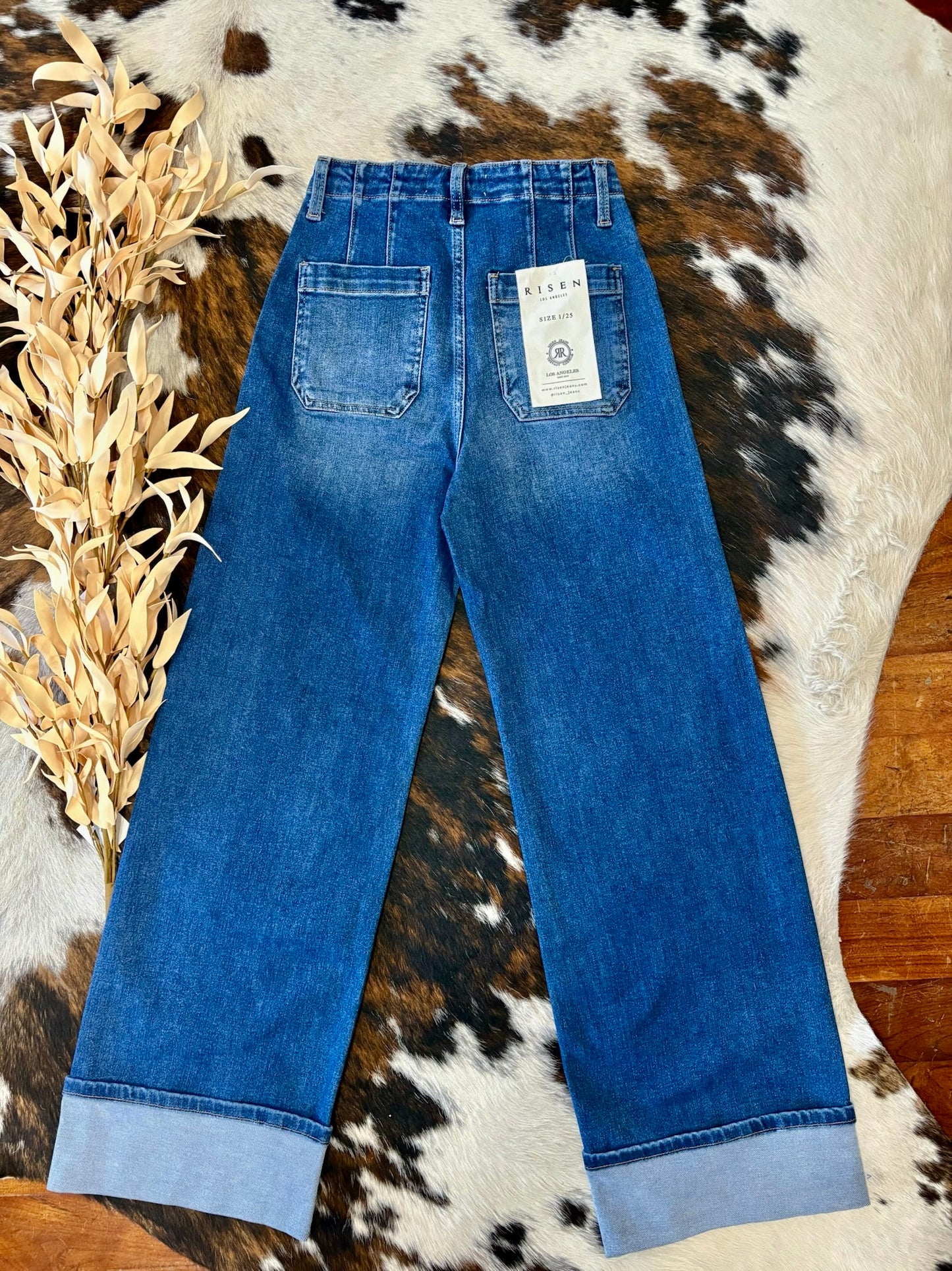 We Can Hope Wide Leg Risen Jeans