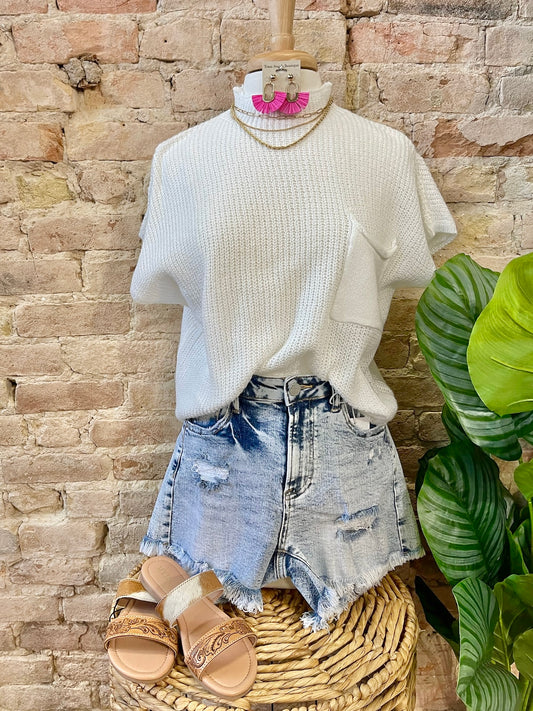 Good Time Ivory Knit Top