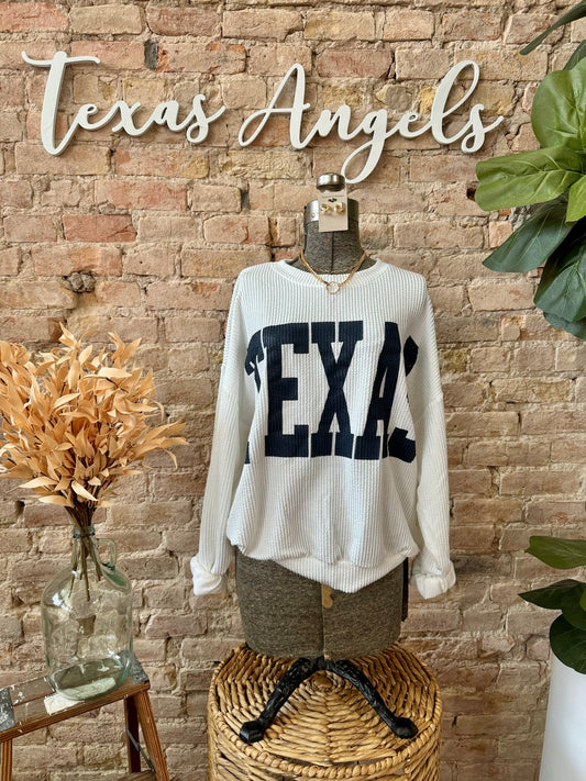 White Texas Pullover