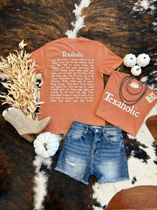 Burnt Orange Texaholic Graphic Tee