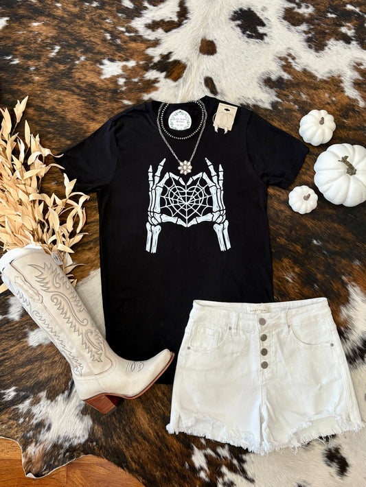 I Heart Halloween Black Graphic Tee