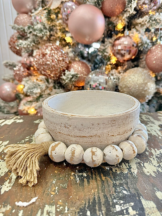 Circle Tassel Beaded Bowl