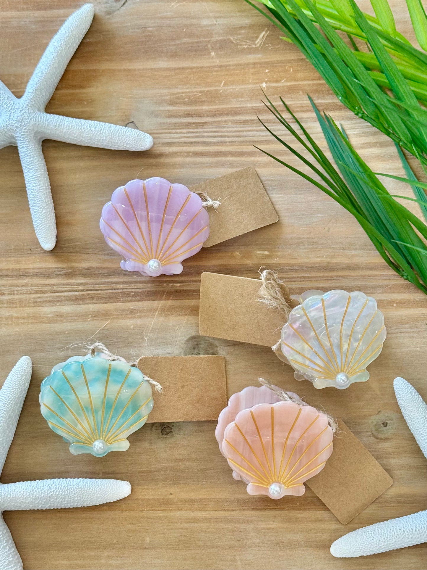Seashell Hair Claw Clips