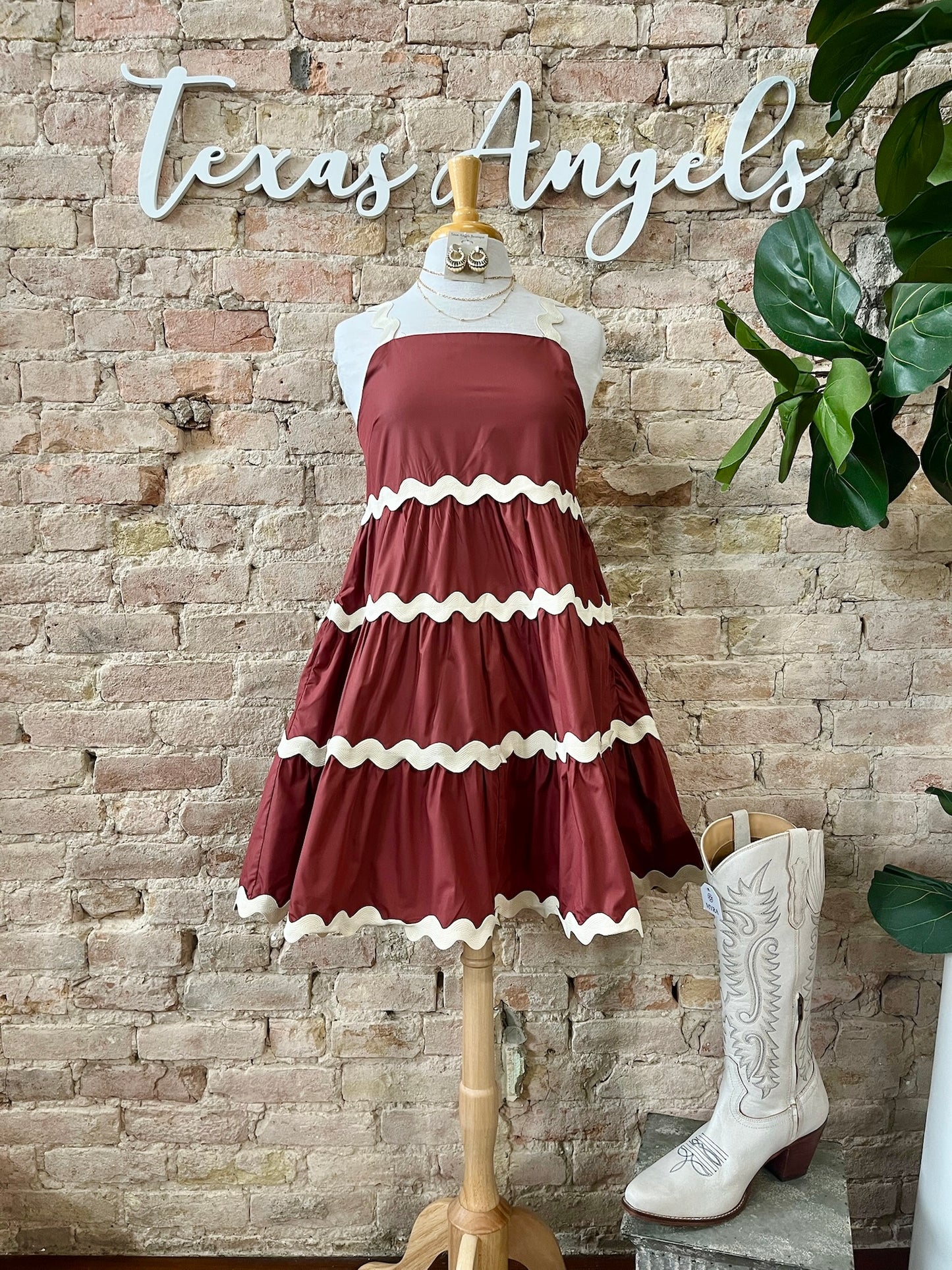 All Dolled Up Rust Dress