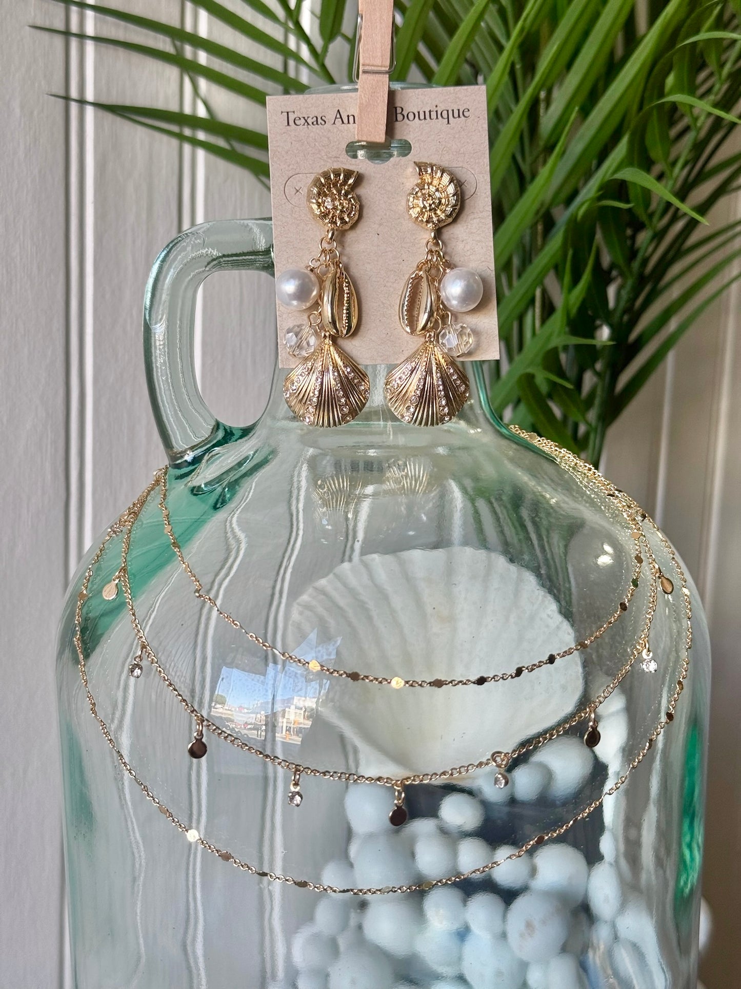 Gold Dainty Rhinestone Necklace