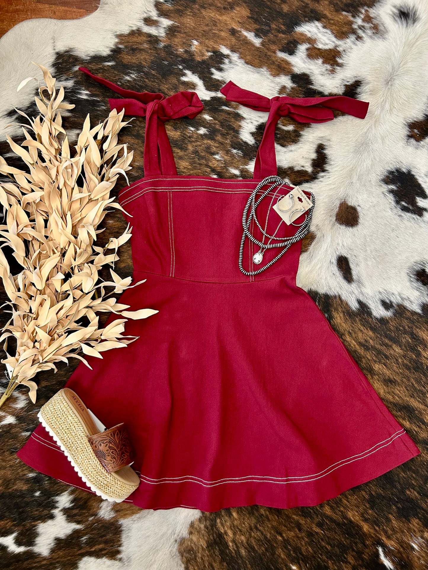 Gonna Be A Lil Late Burgundy Dress