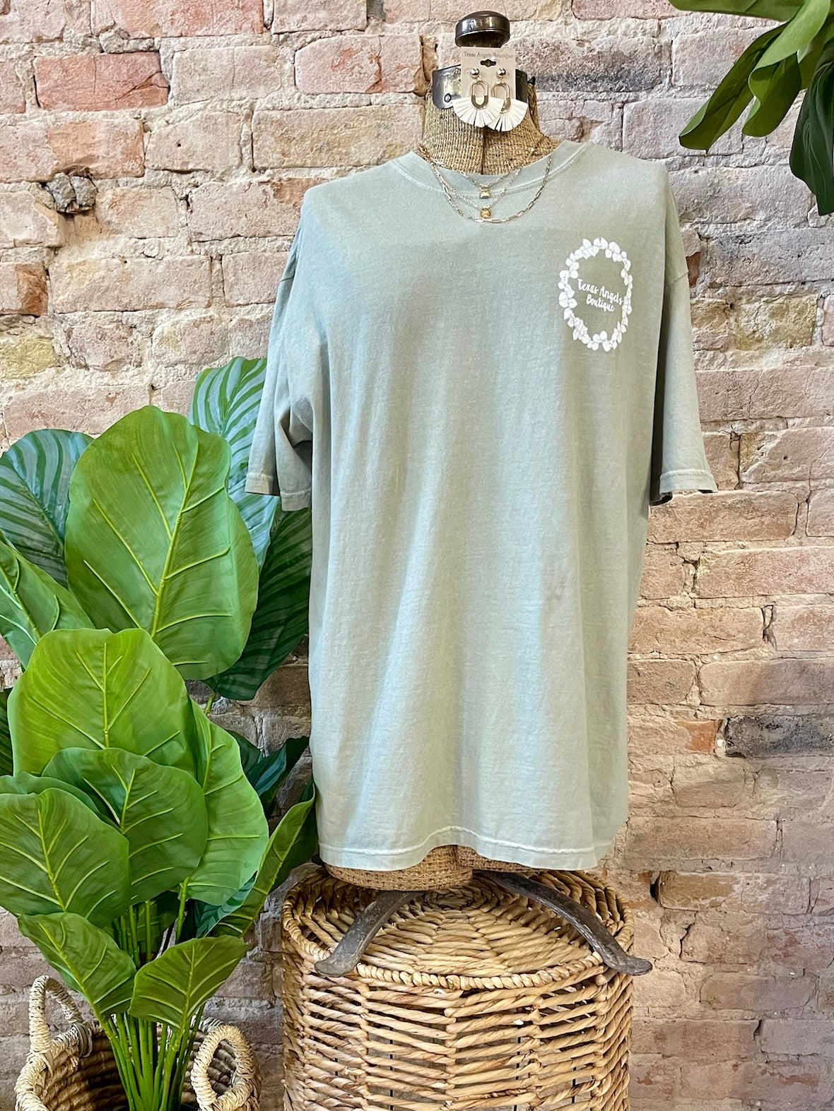 Texas Angels Boutique Graphic Tee - Beige