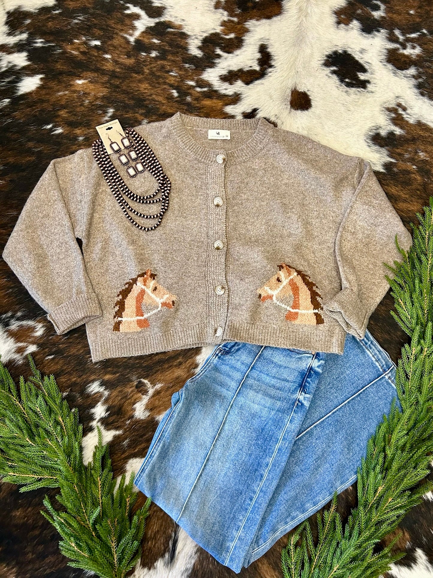 Girls Gotta Do What A Girls Gotta Do Grey Horse Sweater