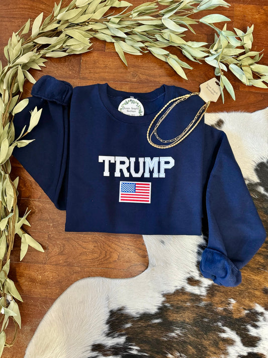 RESTOCK Navy Trump Sweatshirt