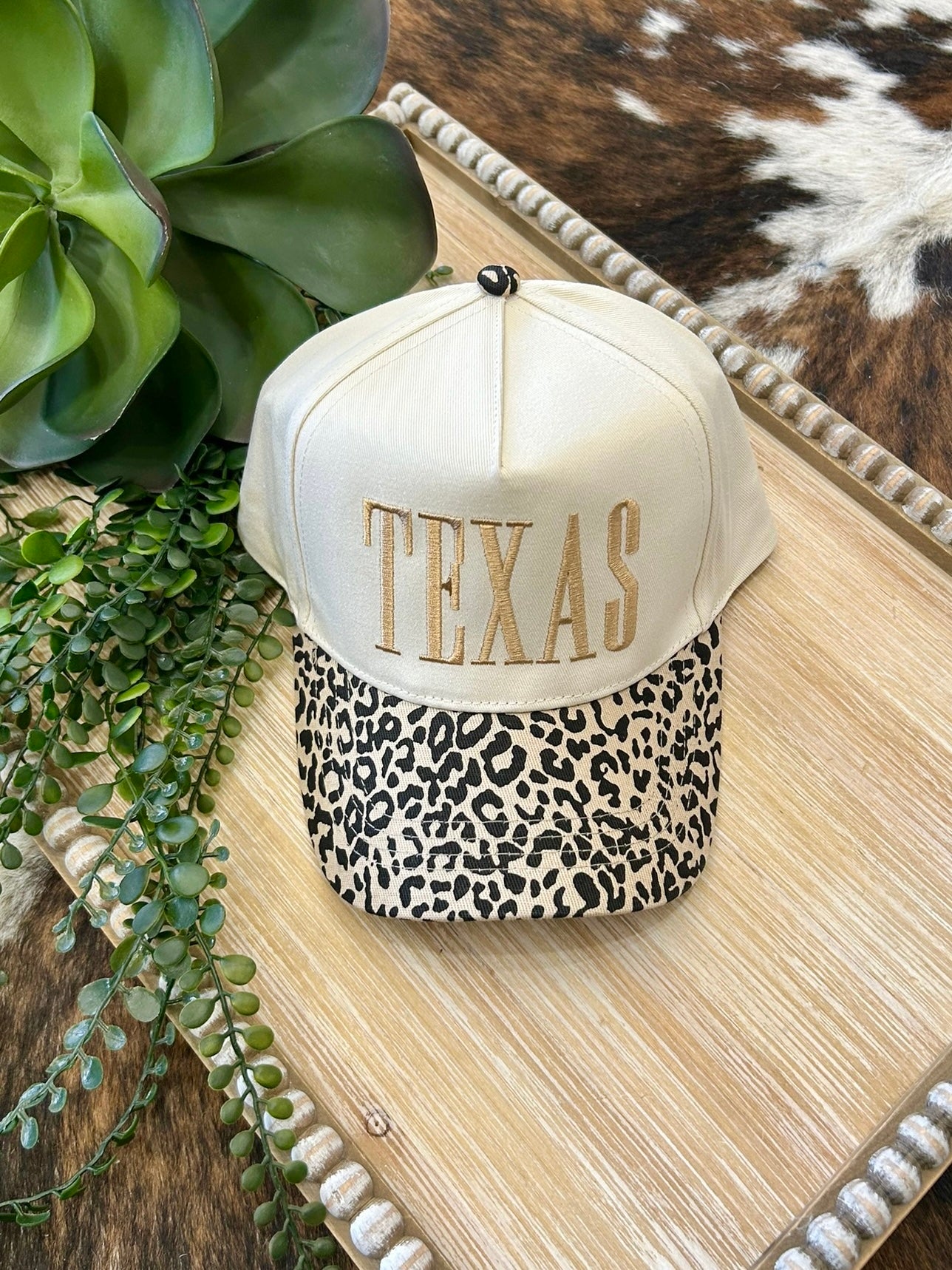 RESTOCK Texas Beige Embroidered Trucker Hat